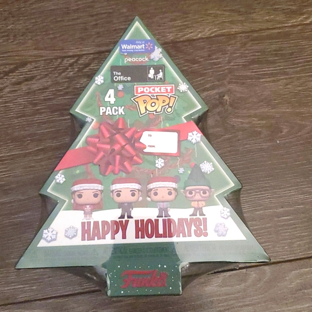 Funko POCKET POP The Office Happy Holidays! 4 pack Brand New